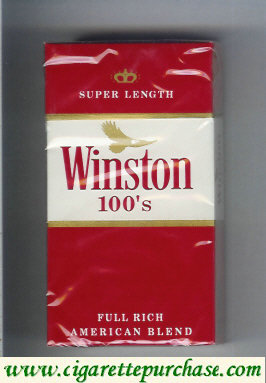 Winston 100s Cigarettes Super Length hard box